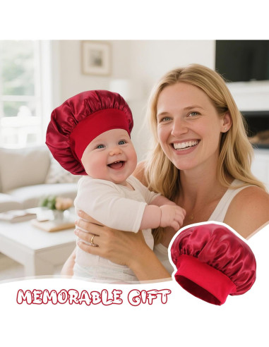 3 Gorras de Satén para Bebé - Suave y Transpirable