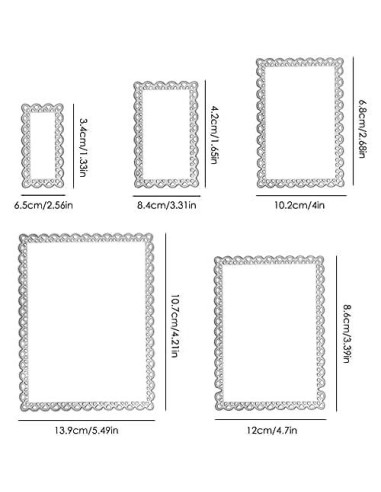 Troqueles de Corte de Metal CPEI Marco Rectangular 10.7x13.9 cm