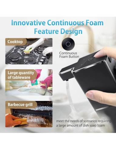 Dispensador Automático de Jabón Espumoso JEMISUN 380ml Sin Contacto