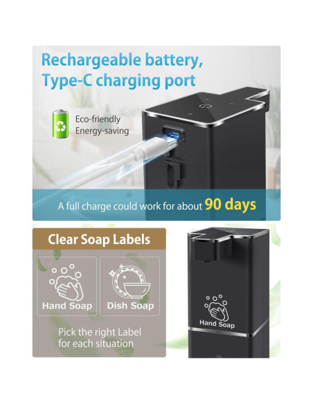 Dispensador Automático de Jabón Espumoso JEMISUN 380ml Sin Contacto Dispensador Automático de Jabón Espumoso JEMISUN 380ml Sin Contacto