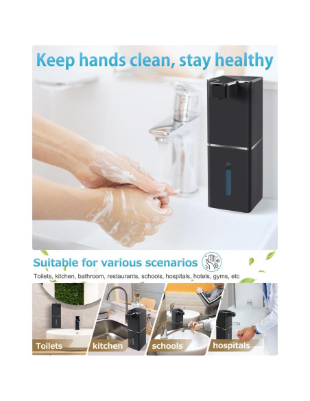 Dispensador Automático de Jabón Espumoso JEMISUN 380ml Sin Contacto Dispensador Automático de Jabón Espumoso JEMISUN 380ml Sin Contacto