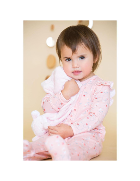 Cardigan Grueso Angel Dear Niñas Bebé 3-6 Meses Rosa Carbón