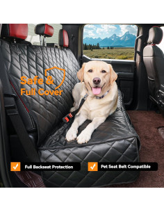 Funda de Asiento para Perro KritterKorner Negra Impermeable 2