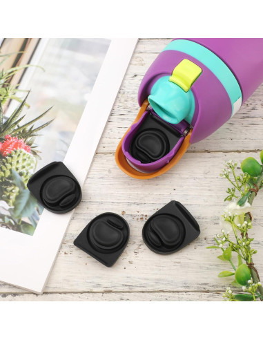 4 Tapones y 4 Sellos de Silicona PEUTIER para Botellas de Agua