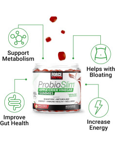 Gomitas de Vinagre de Sidra de Manzana Force Factor 60 Unidades 2