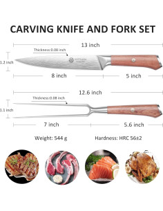 Conjunto de Cuchillo y Tenedor para Tallar YOTSUBA 2 Piezas 2