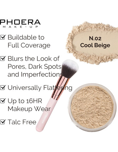 PHOERA Base CC Almohada 101 Porcelana + 01 Marfil - Kit Maquillaje