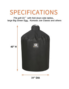 Funda Impermeable SUPJOYES para Gran Big Green Egg 78.74 cm 2