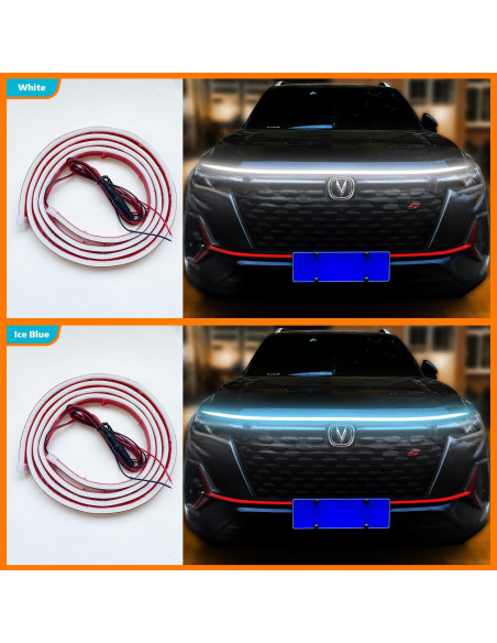 Tira de luz LED Ailinge 177.8 cm Azul Hielo impermeable