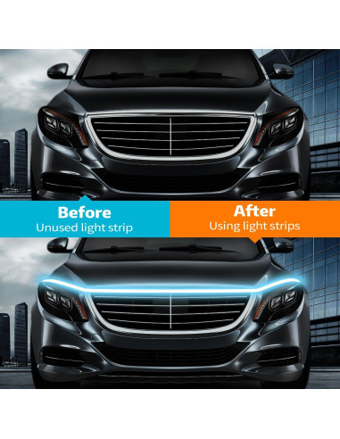 Tira de luz LED Ailinge 177.8 cm Azul Hielo impermeable