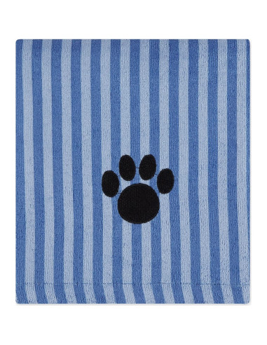 Toalla para Mascotas Bone Dry Rayada 104 x 60 cm Azul