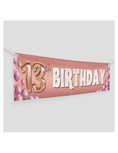 Banner de Cumpleaños 13 Años BCB Print 1.22x0.30m Poliester