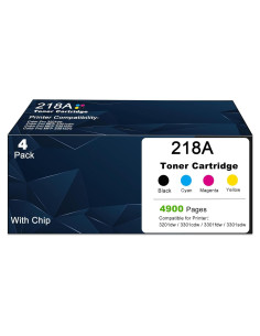 Combo Cartuchos Tóner 218A Compatible HP Color Laser Pro
