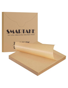 SMARTAKE Papel Pergamino 10x10 cm 200 Hojas Antiadherente