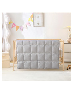Edredón Duvet CLoucl para Cuna 104x122cm 100% Plumón Gris