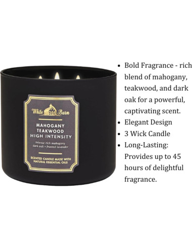 Vela Aromatizada 3 Mechas Baño y Cuerpo Trabajos 411 g