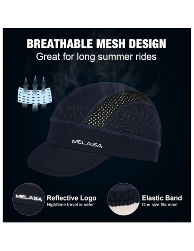 Gorra de Ciclismo MELASA con Visera Reversible y Malla Transpirable