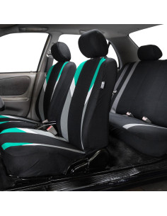 Fundas de Asiento Universales FH Group Menta - Lavables y Compatibles con Airbags 2
