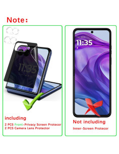 Protector de Pantalla Privado Zeking para Motorola Razr 50 2024 2