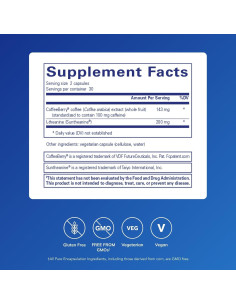 CaffPhenol Pure Encapsulations | Extracto de café y teanina 60 cápsulas 2