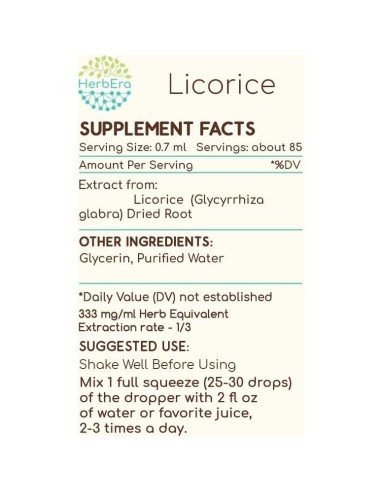 Extracto de Hierbas Sin Alcohol Licorice B60 59 ml - HerbEra