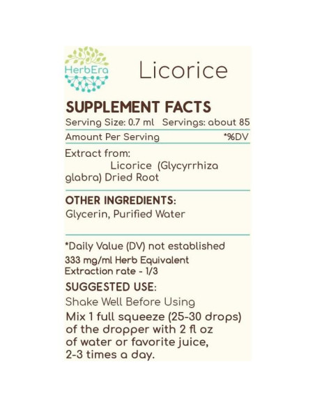 Extracto de Hierbas Sin Alcohol Licorice B60 59 ml - HerbEra