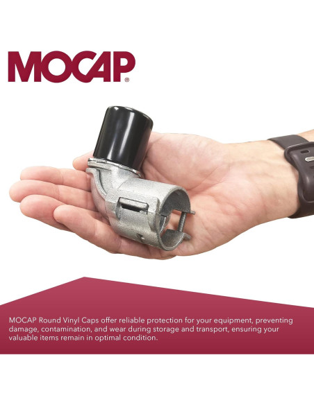 Tapas Redondas de Vinilo MOCAP 4.45 cm x 3.81 cm - Paquete de 10