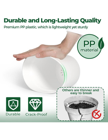 Macetas T4U de 10 cm Paquete de 8 con Plato y Drenaje