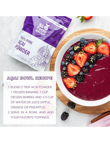 Polvo de Aaí Liofilizado Slofoodgroup 85 g - Superalimento Puro