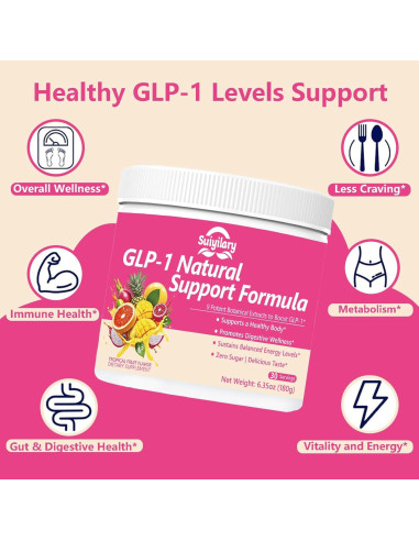Suplemento en Polvo GLP-1 Suiyilary 180g Sabor Tropical