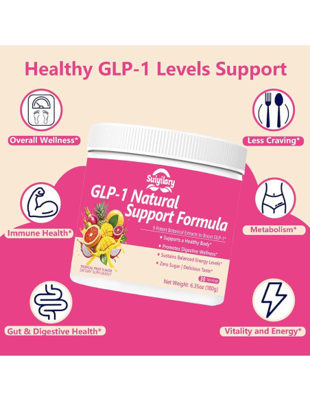 Suplemento en Polvo GLP-1 Suiyilary 180g Sabor Tropical Suplemento en Polvo GLP-1 Suiyilary 180g Sabor Tropical