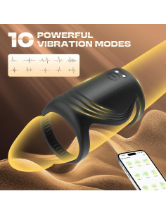 Anillo de Erección de Silicona Genérico para Hombres 10 Modos 2