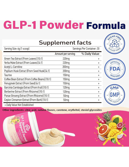 Suplemento en Polvo GLP-1 Suiyilary 180g Sabor Tropical Suplemento en Polvo GLP-1 Suiyilary 180g Sabor Tropical