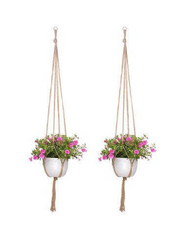 Soporte para Plantas EBOOT 2 Pack 120 cm Yute Natural 4 Patas