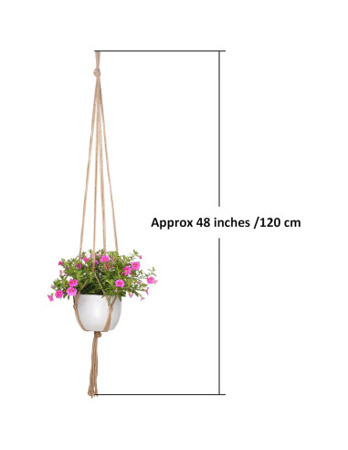 Soporte para Plantas EBOOT 2 Pack 120 cm Yute Natural 4 Patas