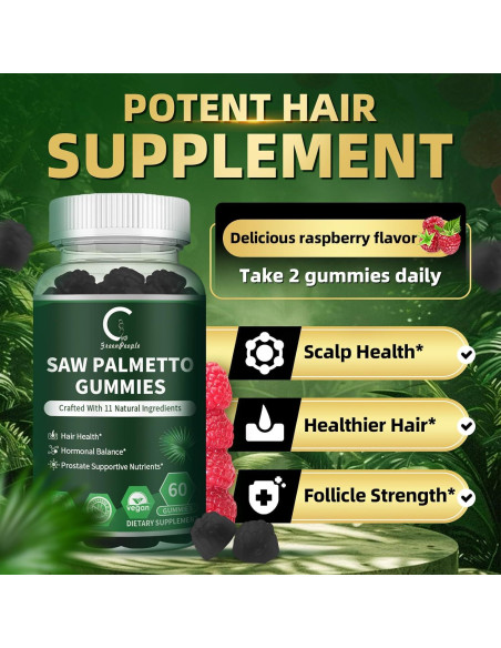 GPGP GreenPeople Saw Palmetto 120 Gomas - Suplemento DHT
