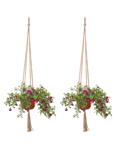 Soporte para Plantas EBOOT 2 Pack 120 cm Yute Natural 4 Patas