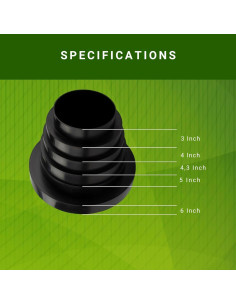 Reductor de Conductos de Aire 3 a 6 Pulgadas Control Garden x2 2