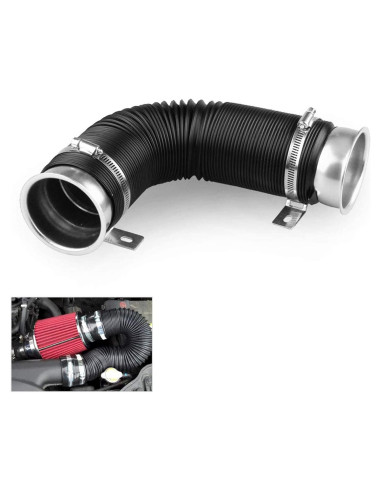 Manguera de Admisión Flexible 76mm Sporacingrts Plateada