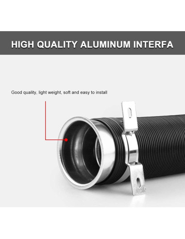 Manguera de Admisión Flexible 76mm Sporacingrts Plateada