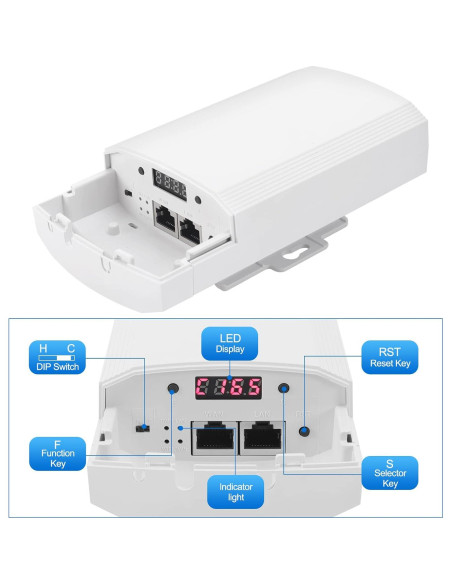 Puente Inalámbrico CPE200 Fretech 900Mbps 5.8GHz Exterior