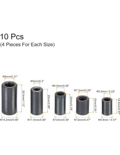 Núcleos Toroidales de Ferrita PATIKIL 20 Piezas 9.5-14.2mm 2