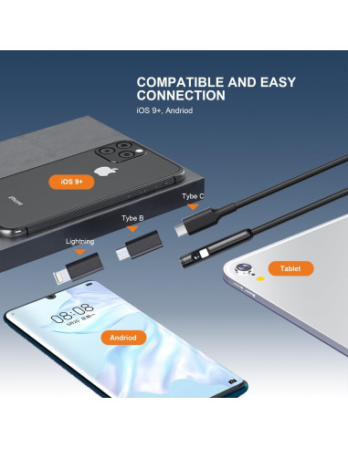 Cámara de Inspección BORESCOPE Doble Lente HD 3MP 5m