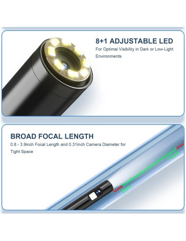 Cámara de Inspección BORESCOPE Doble Lente HD 3MP 5m