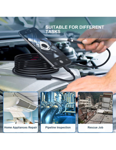 Cámara de Inspección BORESCOPE Doble Lente HD 3MP 5m