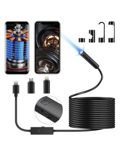 Cámara Endoscopio Industrial 1920P HD 5m IP67 con LED