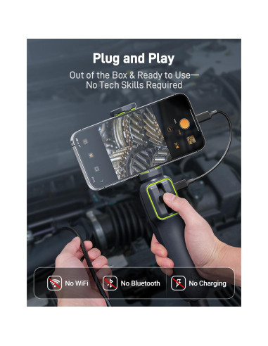 Endoscopio Articulado Bidireccional Anykit 1920P HD 1.2M IP67