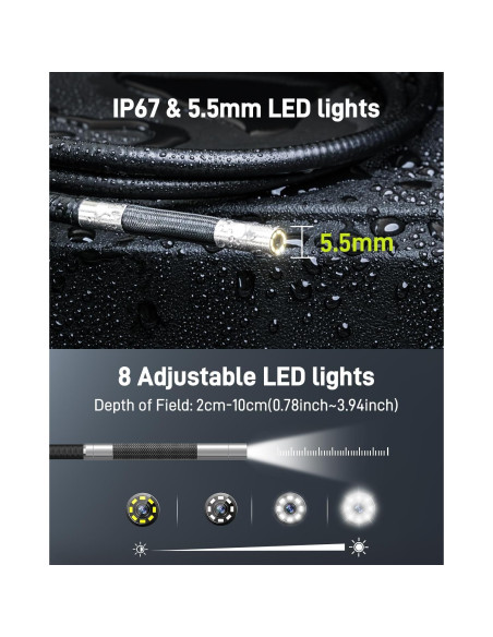 Endoscopio Articulado Bidireccional Anykit 1920P HD 1.2M IP67