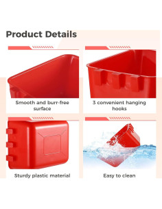 20 Tazas de Alimentación Colgantes Tideme para Aves 473 ml 2