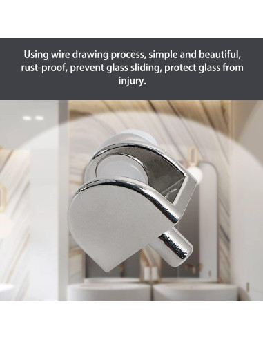 Soporte de Estante de Vidrio Aopin K117, 4 Piezas, 5-8 mm